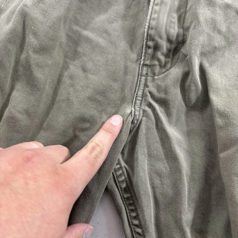 VTG Y2K Levis Mens Cargo Pants Army Green Workwear Grunge Flap Pocket 32x29 READ